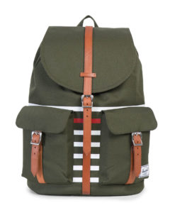 Batoh Herschel Supply Dawson Forest Night Offset Stripe / Veggie Tan Leather
