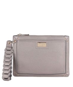 Béžové lesklé psaníčko s poutkem  LYDC