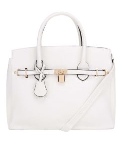 Bílá kabelka do ruky s detaily ve zlaté barvě Haily´s Heike