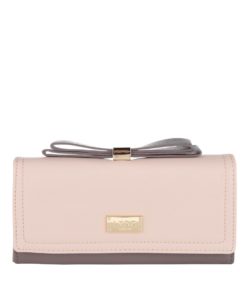 Krémovo-hnědá peněženka s mašlí LYDC