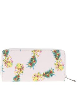 Krémová peněženka s potiskem ananasů Haily´s Nika
