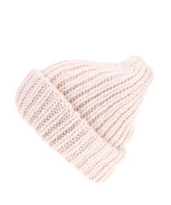 Krémová pletená čepice Pieces Vakky
