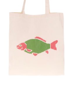 Krémová plátěná taška s výšivkou ZOOT Originál Kapr