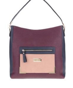 Modro-vínový shopper s kapsou Gionni Avery