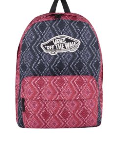 Modro-červený dámský vzorovaný batoh Vans Bandana Chili