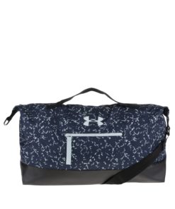 Tmavě modrá vzorovaná unisex sportovní taška Under Armour On The Run Weekender