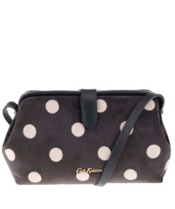 Tmavě šedá malá puntíkovaná crossbody kabelka Cath Kidston