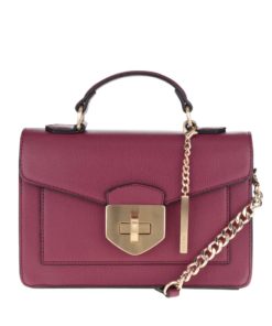 Vínová menší crossbody kabelka s detaily ve zlaté barvě ALDO Astirwen