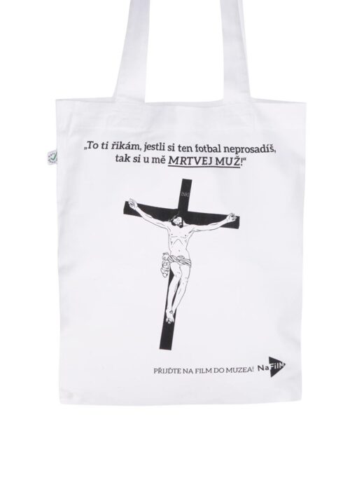 "Dobrá" bílá plátěná taška NaFILM Homolkovi