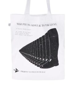 "Dobrá" bílá plátěná taška NaFILM Slavnosti