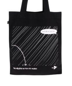"Dobrá" černá plátěná taška NaFILM Na samotě