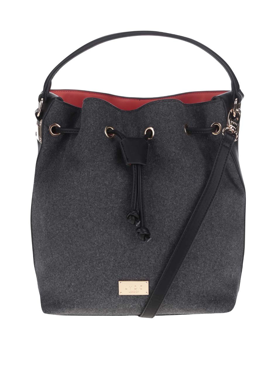 Černo-šedá kabelka se stahováním LYDC Černo-šedá kabelka se stahováním LYDC