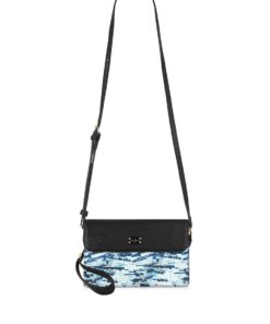 Černá crossbody kabelka s modrým vzorem Paul's Boutique Veronica