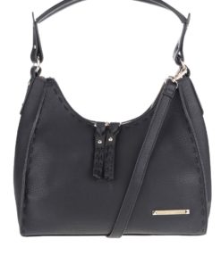 Černá kabelka s detaily ve zlaté barvě Gionni Bianca