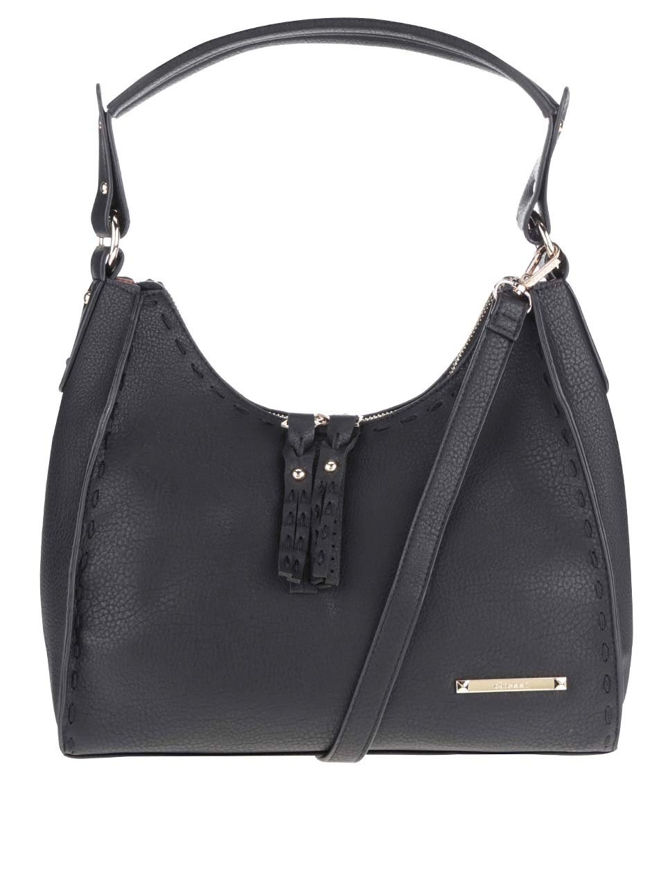 Černá kabelka s detaily ve zlaté barvě Gionni Bianca Černá kabelka s detaily ve zlaté barvě Gionni Bianca