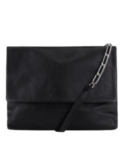 Černá kožená crossbody kabelka s ozdobným popruhem No. 83 Vagabond