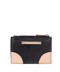 Černá peněženka na zip se vzorem Dorothy Perkins