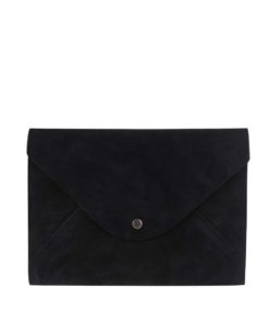 Černé kožené psaníčko Pieces Dina