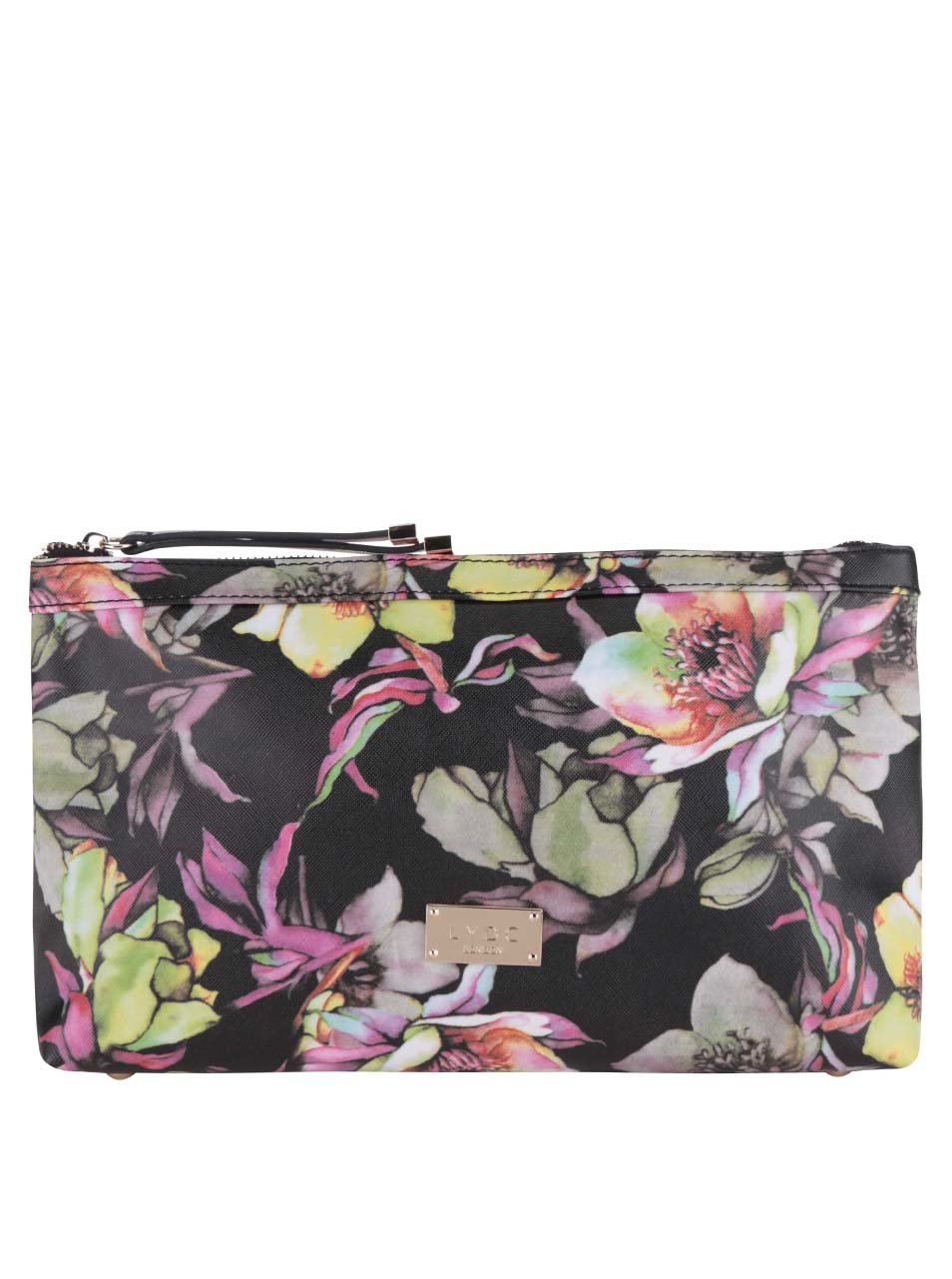 Černé psaníčko s barevným potiskem květin LYDC Černé psaníčko s barevným potiskem květin LYDC