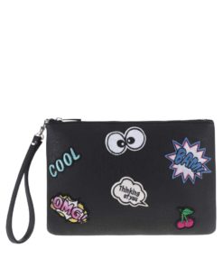 Černé psaníčko s nášivkami Haily´s Patchie