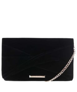 Černé semišové psaníčko s řetízkem Dorothy Perkins