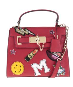 Červená kabelka s nášivkami ALDO Spratling