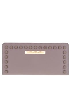 Šedohnědá dámská peněženka s plastickými detaily Gionni