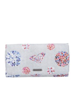 Šedá peněženka s potiskem květů Roxy My