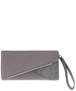 Šedé psaníčko s metalickými detaily Dorothy Perkins