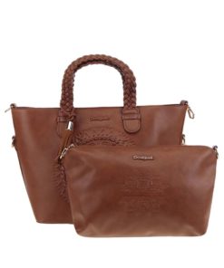 Hnědá kabelka se vzorem a střapcem Desigual Florida Patricia