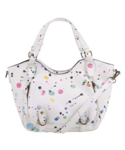 Krémová menší kabelka s barevnými puntíky Desigual Rotterdam Mini New Splatt