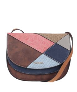 Modro-hnědá menší crossbody kabelka Desigual Atlas Turín