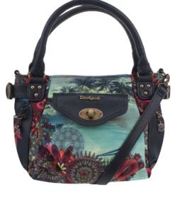 Modro-zelená kabelka se vzorem Desigual McBee Mini Kotao