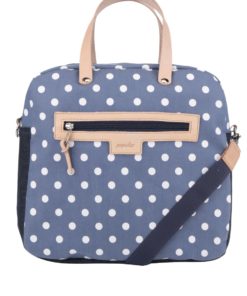 Modrá puntíkovaná  větší kabelka Popular Dots