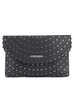 Perforované psaníčko v černo-stříbrné barvě Dorothy Perkins