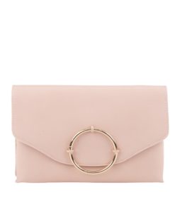 Pudrové psaníčko s kruhem ve zlaté barvě ONLY Naya