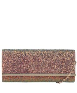 Růžovo-zelené třpytivé obdélníkové psaníčko Dorothy Perkins