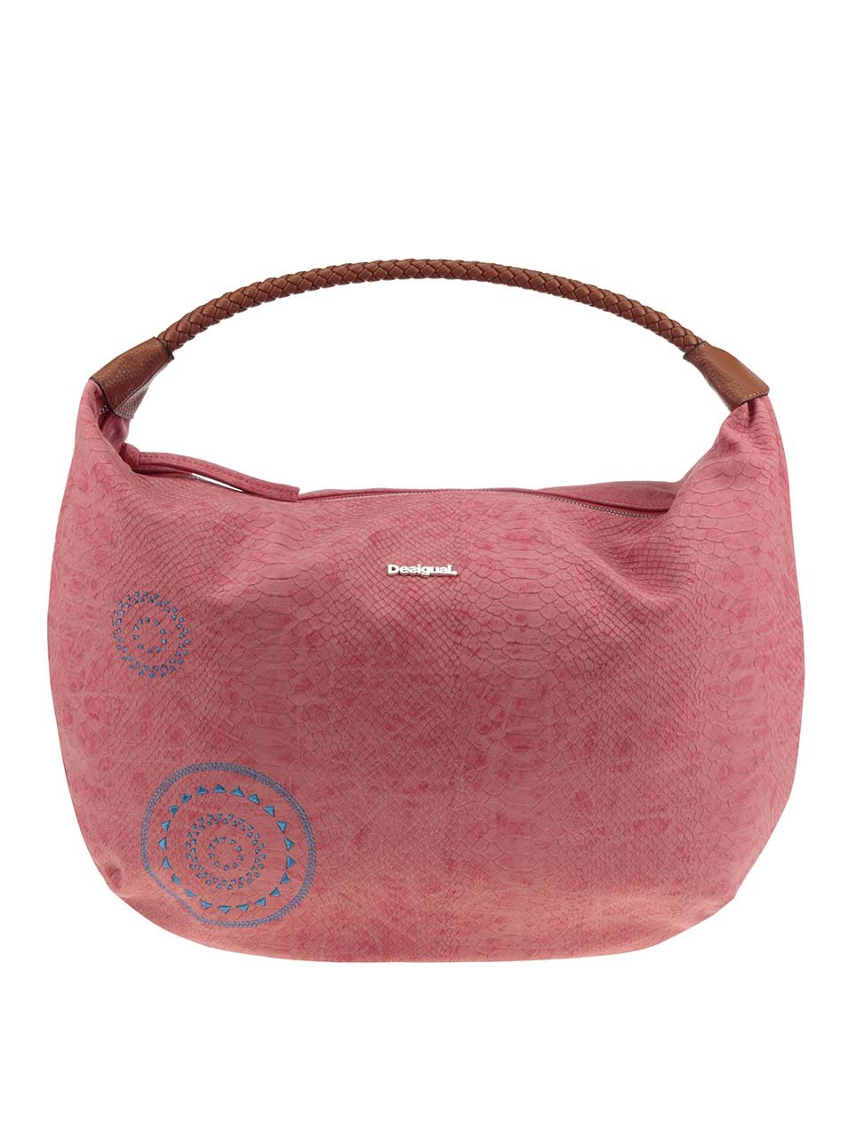 Růžová kabelka s hadím vzorem Desigual Calypso Avignon Růžová kabelka s hadím vzorem Desigual Calypso Avignon