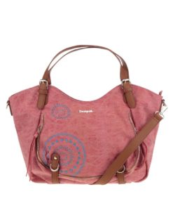 Růžová kabelka s hadím vzorem Desigual Rotterdam Avignon