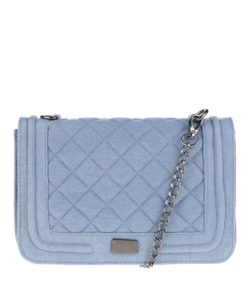 Světle modrá prošívaná crossbody kabelka Pieces