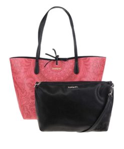 Černo-červený oboustranný shopper Desigual Valkiria Capri