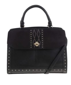 Černá kabelka s detaily ve zlaté barvě Dorothy Perkins