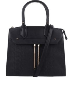 Černá kabelka v imitaci hadí kůže ALDO Craco