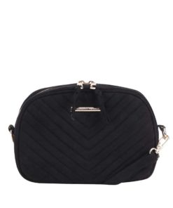 Černá prošívaná menší crossbody kabelka Dorothy Perkins