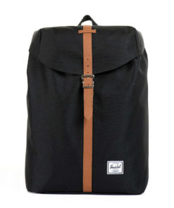 Batoh Herschel Supply Post Mid-Volume Black/Tan Synthetic Leather