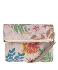 Béžová crossbody kabelka s barevnými květy Desigual Atenas Mogli