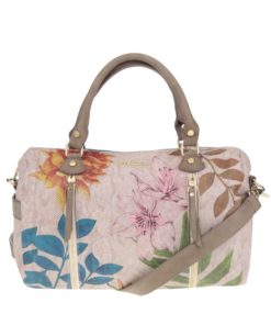 Béžová kabelka s barevnými květy a listy Desigual Sidney Mogly