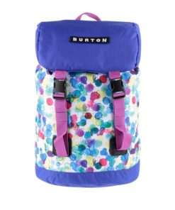 Bílo-fialový dětský batoh s barevnými puntíky Burton Tinder 16 l