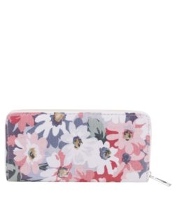 Bílo-růžová květovaná peněženka Haily´s
