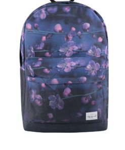 Fialovo-modrý květovaný dámský batoh Spiral Fade 18 l